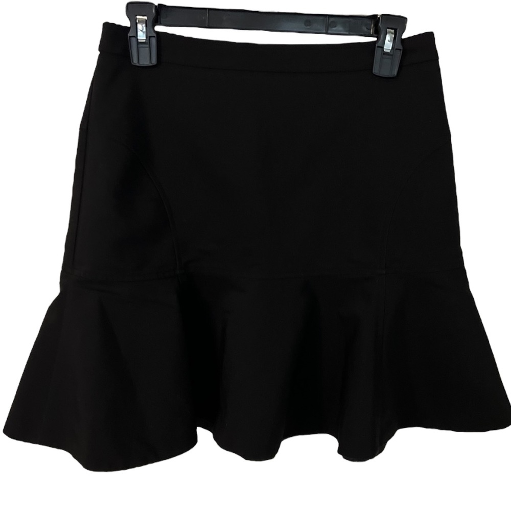Elle Woman's Black Circle Skater Mini Skirt Sz 6